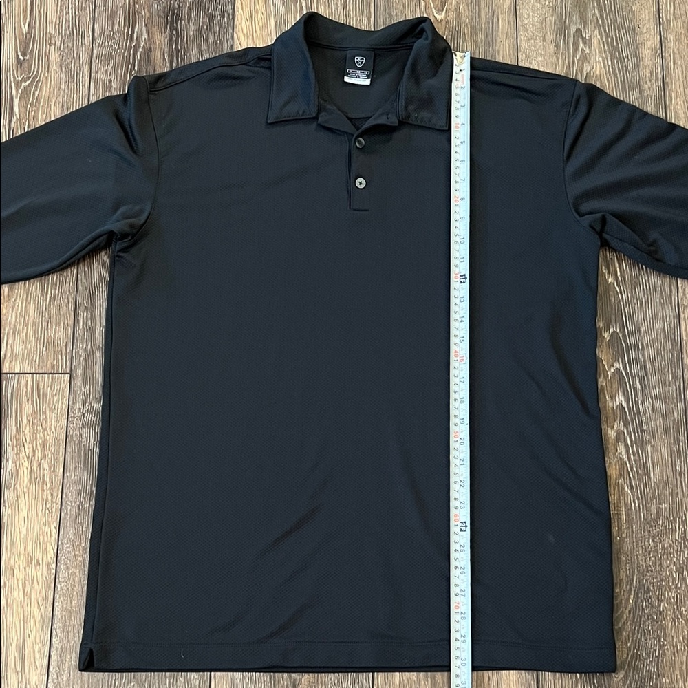 Nike Sphere Dry Golf Men's XL Black Long Sleeve Polo Shirt - Picture 14 of 14